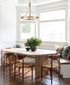 Scafati Modern Seeded Glass Pendant Light Brass Finish-3 Light